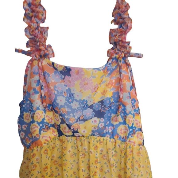 Jona Michelle Dress Tiered Chiffon Fully Lines‎ Size 10 - Picture 6 of 13